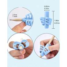4 Sets Of Silicone Pen Holders For Children, Correction Of Pen Holding Posture, Writing Assistance For Children, Control Pen Training For Kindergarten Primary School Students, Pen Holding Correction Device For Children, Silicone Pen Holder For Correcting Pen Holding Posture For Both Left And Right Hands, Universal Calligraphy Tool For Primary School Students - Multicolor - View 10