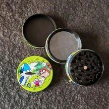 New Cartoon Woodpecker Design Herb Grinder, 4-Layer Zinc Alloy Metal Grinder, Manual Crusher - Essential Tool For Rolling, Smoking Accessory, Great Gift For Smokers - Green - View 8