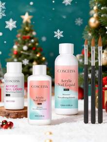 coscelia 30/60/120毫升EMA单体丙烯酸液体，附赠3支丙烯酸美甲刷，大容量丙烯酸美甲系统，适合初学者DIY丙烯酸美甲、法式美甲延长、美甲雕刻沙龙使用（120毫升丙烯酸液体随机发货） - 彩色 - 查看 8