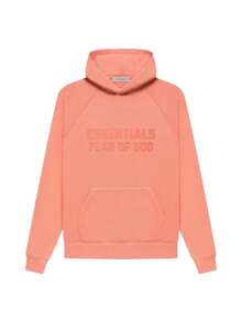 Essentials FEAR OF GOD ESSENTIALS Fit Unisex Fleece Hoodie Scorched Earth Season 24 Hoodies Men Hoodie Oversized Casual Street Fce Structured Double-Layer Hood Ribbed Cuffs Zip Hem Side Pockets Soft-Touch Logo Heather Unisex Casual Sweatpants Lightweight Soft Breathable Skin-Friendly Elastic Waist Loose Fit Easy Clean Solid Color Versatile Home Daily Travel Gym After-Work - 珊瑚橙 - 查看 11