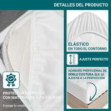 Ecommerc3 Padded, Waterproof And Adaptable Mattress Protector With Elastic Fit - Breathable And Liquid-Resistant Mattress Protector, Maximum Comfort - White - View 5