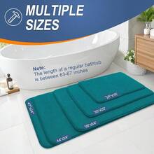 Thick Memory Foam Bath Mat Rug 24x16, Extra Soft Absorbent Bathroom Rug, Quick Dry Bath Mats, Non-Slip, Machine Washable Carpet For Bathroom, Tub And Shower, Home Decor Accessories, Deep Lake,24inchx16inch,DeepLake - 深湖 - 查看 6