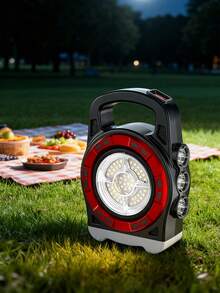 1pc Solar Powered Multifunctional Portable Lamp, Long-Range Floodlight Dual Mode Lighting, Outdoor Emergency Phone Charger Light, Suitable For Camping, Night Searching, Emergency Power Supply, Multi-Light Switching And Outdoor Scenarios - Solar Hand Lamp - View 12