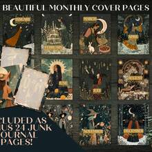 2026 Witchcraft Diary Notebook | Modern Witch & Gothic Magician Lunar Tarot Planner, Ideal Pagan Lifestyle & Vintage Style Ritual Gift, Durable Cover, Magical Planning, Occult Studies, Esoteric Design, Dark Academia, Sturdy Binding, Premium Finish, Grimoire, Lunar Planner, Spiritual Explorer, Witchcraft Lifestyle - Witchcraft Diary - View 2