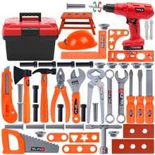 蒙特梭利儿童工具套装，角色扮演建筑玩具，带工具箱 - 适合3岁以上幼儿的益智玩具，3-6岁男孩女孩的完美生日礼物 - 彩色 - 查看 2