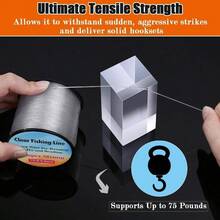 Cuerda de pesca fuerte transparente, alambre de pesca de 0.3 mm, 0.45 mm, 0.8 mm, alambre para colgar cuerda de nailon resistente para colgar decoracin de globos y manualidades - 0,8 milímetros. - Ver 6