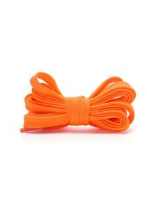 1 Pair Orange Hollow Flat Woven Shoelaces, Suitable For Skate Shoes, Sneakers, Casual Shoes - Orange - View 2