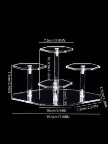 1 chiếc giá trưng bày acrylic cổ điển, hộp trưng bày mô hình mini 3/4/7 tầng, giá đỡ sản phẩm hình bát giác tròn, thích hợp cho mô hình hành động, mỹ phẩm, nước hoa, tượng, trang sức, đồ sưu tầm - Tự đứng, không cần nguồn điện, giá trưng bày mô hình mini, giá trưng bày sản phẩm. - Trong sáng - Xem 11