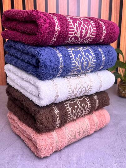 Kit 5 Toalhas de Rosto Munique 48x76cm 100% Algodão Puro