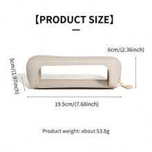 1 pieza Bolsa transparente para brochas de maquillaje, bolsa de almacenamiento de cosméticos portátil, adecuada para viajes diarios, bolsa de almacenamiento con cremallera, bolsa organizadora, artículos de papelería multifuncionales, bolsa de almacenamiento con cremallera, bolsa organizadora, bolsa de almacenamiento de cosméticos portátil, accesorio de uso diario versátil para mujeres, bolsas de maquillaje, artículos esenciales de viaje, regalos, relleno de calcetines, decoración de habitación - Multicolor - Ver 8
