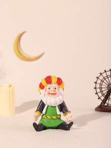 1 pièce Style arabe du Moyen-Orient Homme âgé et guerrier créatifs en résine peints à la main, décoration de vacances, décoration d'intérieur