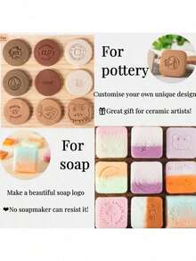 1 Set 3cm Customized Clay Pottery Stamp Kit - Personalize With Your Own Design, Create Unique Imprints In Clay - 3cm - View 7