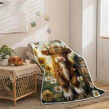 Cozy Highland Cow Print Throw Blanket - Soft, Reversible & Versatile For Couch, Bed, Office, And Outdoor Use - Perfect Gift Idea - Nhiều màu 18 - Xem 5