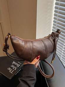 Bolso de hombro casual de media luna para mujer, adecuado para el uso diario - Multicolor - Ver 4