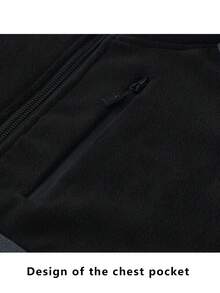 男士户外运动夹克，保暖内衬，休闲套头衫，撞色设计，泰迪绒面料，全拉链，经典柔软针织开衫外套，带大口袋、抽绳腰带和厚绒内衬，冬季外套，街头风，滑雪服