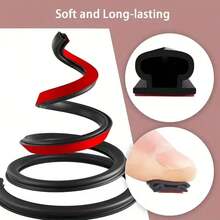 1 pieza Tira de sellado en forma de D de 6m/236,22 pulgadas, cortable a medida, para prevención de polvo, fácil instalación - Multicolor - Ver 4