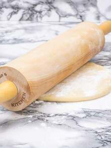 Rodillo de Madera de Haya 25cm con Asas Giratorias Ergonómicas para Masa de Pizza, Pan, Pasteles y Galletas - Multicolor - Ver 6