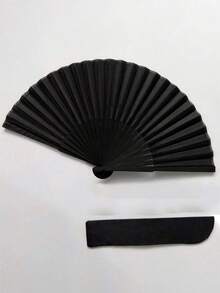 3pcs Black Classic Folding Hand Fan, Great Gift For Summer Cooling, Elegant And Fashionable Black Folding Fan, Easy To Carry And Store, Suitable For Weddings, Parties, Performances, Dancing, Home Decor, Festivals, Birthday Gifts, Graduation Gifts And More Occasions. - Multicolor - View 13