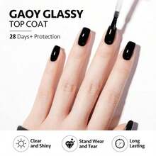 GAOY Juego de 2 piezas de 16ml de base y top coat de gel brillante, combinación sin necesidad de limpiar para esmalte de uñas de curado con luz UV - ColorE - Ver 4
