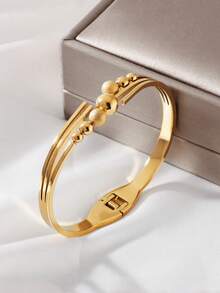 1件复古几何球形不锈钢手链，男女皆宜，表面喷砂设计，适合日常佩戴 - 壓砂球體 - 查看 7