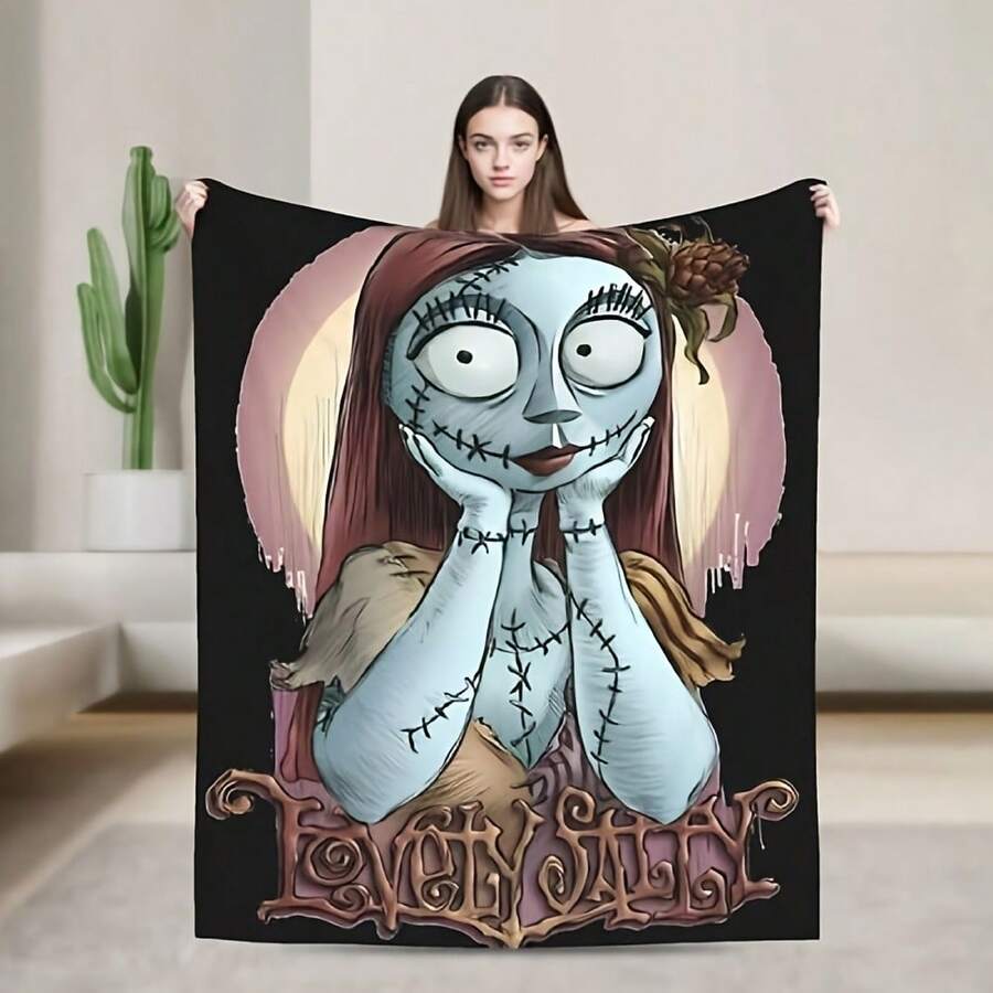 Nightmare Before Christmas Flannel Blankets Funny Throw Blanket For Home - Nhiều màu - Xem 1