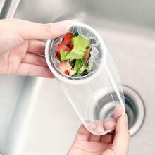 100pcs,Sink Strainer Prevents Clogging, Simple And Convenient To Clean Up Hair And Debris, Suitable For Kitchen And Bathroom Sinks. - White - View 5