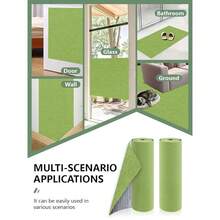 Cat Scratch Couch Furniture Protector, Adhesive Cat Scratch Pad Deterrent For Furniture, DIY Climbing Cat Scratcher Couch Protector From Cat Claws Scratching For Indoor (Green, 78.7x15.8Inch),78.7x15.8Inch,Green - Green - 查看 7
