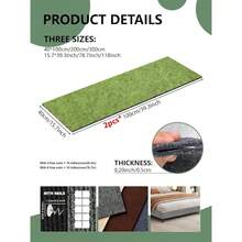 Cat Scratch Couch Furniture Protector, Adhesive Cat Scratch Pad Deterrent For Furniture, DIY Climbing Cat Scratcher Couch Protector From Cat Claws Scratching For Indoor (Green, 78.7x15.8Inch),78.7x15.8Inch,Green - Green - 查看 3