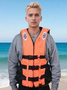 1PC Professional With Straddle With Thickened Life Jacket, Large Buoyancy Adult Swimming, Fishing, Boat, Flood Control, Teenager's Survival Portable Vest, Beach Essentials, Beach Accessories, Pool Float