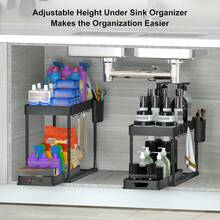 1pc Sliding Mechanism Shelving Unit, Portable Collection Rack, Multi-Use Storage Rack, For Vanity Occupants White/Black Accessory Categorized Shelf, Sliding Drawer Unit, Convenient Item Organizer - White-2Pc - 查看 6