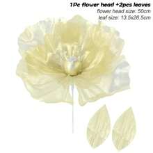 Seidenblumen große Pfingstrosen für Heim-Dekoration, Wohnzimmer, Valentinstag, Hochzeit, Verlobung, realistische künstliche Blumenarrangements - Verschiedenfarbig - Übersicht 16