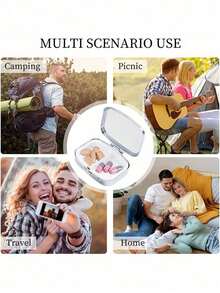 Luxury Sparkling Diamond Portable Square Pill Box, Portable 2 Compartments Pill Storage Compartments, Also Can Be Used As Jewelry Organizer And Makeup Mirror, Leopard, Cow Print And Pink Textured Patterns Organizer Box, Shiny Design, Mini Metal Storage Box, Portable Jewelry And Pill Box, Personalized Creative Gift