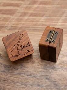 个性化木质吉他拨片盒，定制吉他拨片收纳盒，拨片盒，吉他手礼物，父亲节礼物，圣诞礼物（不含拨片），多功能，精雕细琢，时尚复古，简约独特，定制艺术工艺品套装，收藏品，冬季时尚，圣诞礼物，送给男士/女士/朋友的理想礼物 - 彩色 - 查看 6