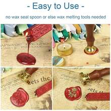 Olive Green Wax Seal Sticks - 10pcs Vintage Sealing Wax Sticks With Wicks For Wedding Invitation Craft Gift Wrapping Ideas,OliveGreen - 橄欖綠 - 查看 4