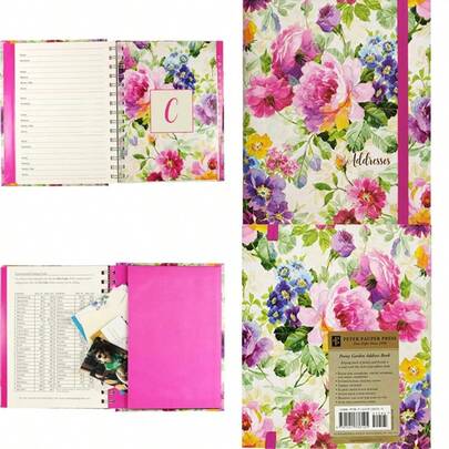New Peony Garden Large Address Book