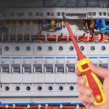 1000V绝缘螺丝刀套装，电工工具箱，带磁性螺丝刀头，含工具箱、可更换刀片，男士家用维修螺丝刀 - 隨機 - 查看 9