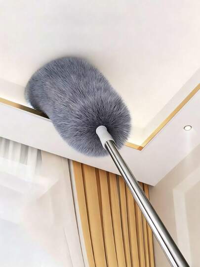 1 件吊扇除尘器带延长杆、清洁刷、家用天花板除尘器、可拆卸和可清洗超细纤维吊扇除尘器，适用于厨房、客厅、卧室、走廊