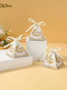 12pcs Ramadan Kareem Triangle Candy Box With Ribbon, Eid Watercolor Moon Design Candy Box For Eid Mubarak Table Center Decoration, Eid Mubarak Party Decor Sweet Box, Ramadan Eid Decor Table Centre Decorations, Ramadan Kareem Kitchen Decor,Ramadan Mubarak Decor,Room Decor,Home Decor Table Skirt,Outdoor Ramadan Stuff Disposable Gift Wrapping Supplies,Ramadan Gifts,Ramadan Prayer,Ramadan Gift Bag - Eid Watercolor Moon - View 11