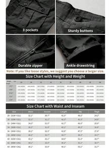 ¡RecomendadoPantalones de Senderismo para Hombre, Pantalones Tácticos Ligeros de Trabajo Casual Ripstop Pantalones Cargo para Hombre con Bolsillos Sin Cinturón¡Top de Temporada - A - Ver 5