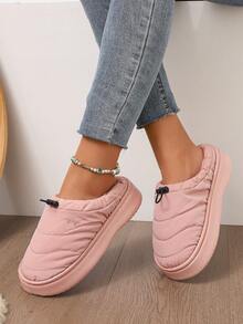 2025 Winter Short Snow Boots, Thermal Lined, Warm, Anti-Slip, Furry Half-Slipper - Watermelon Pink - View 4