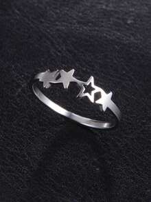 星形裝飾戒指 - 金色 - 查看 3