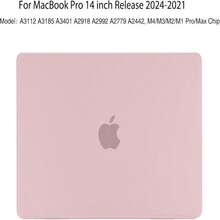 EooCoo Case Compatible With MacBook Pro 14 Inch M5 2025 2024-2021 M4 M3 M2 M1 Pro Max Chip, Hard Shell Cases With Keyboard Cover, Screen Protector - Crystal Clear - ColorE - 查看 5