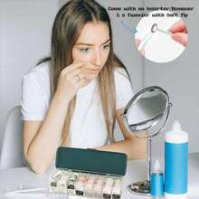 P-80 Daily Contact Lens Organizer With A Remover & A Tweezer, Disposable Contact Lens Dispenser, Clear Plastic Box For All Brands Daily Lens (Blue). - 125-500ml - 查看 5