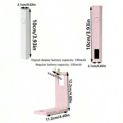 1pc Handheld UV Nail Lamp, Mini Nail Lamp, Portable LED Nail Lamp, Wireless USB Rechargeable Nail Dryer, Fast Curing, Pink Rechargeable Nail Curing Light, Compact Portable Battery Powered Mini Nail Curing Light, Handheld Phototherapy Lamp