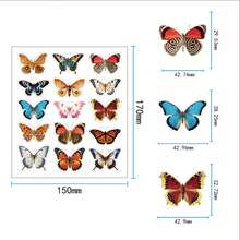 6 feuilles d'autocollants de papier washi motif papillon - Autocollants de papillon personnalisés parfaits pour décorer les agendas, journaux, albums de découpage, magazines, journaux intimes, bouteilles d'eau, coques de téléphone, bagages, planches de skate et plus encore. Cadeaux d'anniversaire ou de fête, fournitures de papeterie, fournitures de bureau, fournitures scolaires, cadeaux pour enfants, matériel d'artisanat et rentrée scolaire - Multicolore - Voir 2