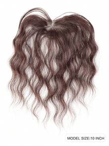 八字刘海波浪假发，合成纤维复刻版，可替换头顶刘海，增加头顶发量，遮盖白发，日常佩戴 - 彩色 - 查看 9