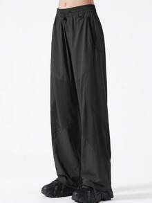 Pantalon de randonnée séchage rapide pour femmes, pantalon ample de plein air en nylon stretch 4 sens avec panneaux en maille et chevilles réglables, convient pour le camping et les sports - Noir - Voir 12