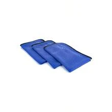 Dry Me A River Professional Korean 70/30 Microfiber Waffle - Weave Drying Detailing Towels 16x24 Navy Blue - 16in X 24in + Blue - View 1