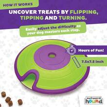 Outward Hound By Nina Ottosson Dog Treat Maze Dog Puzzle Enrichment Toy, Level 2 Intermediate, Green,Green),TreatMaze(Purple - TreatMaze(紫色) - 查看 8