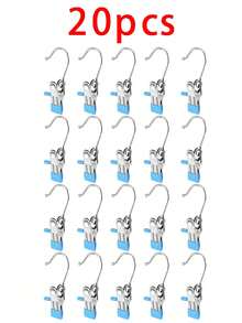 30个不锈钢衣夹，洗衣衣钉钩，便携式挂衣夹，衣柜整理器，衣架装饰，衣架万圣节装饰万圣节服装旅行便携式挂衣夹，袜子，衣服，裤子的存储和组织，秋季装饰节日装饰